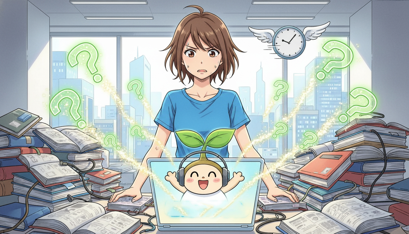 【リザスト設定の真実】マニュアル地獄から脱出！AI「芽が出るちゃん」に聞くべき魔法の質問10選【時間短縮】