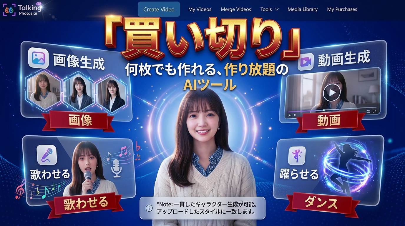 TalkingPhotosによるリップシンク動画